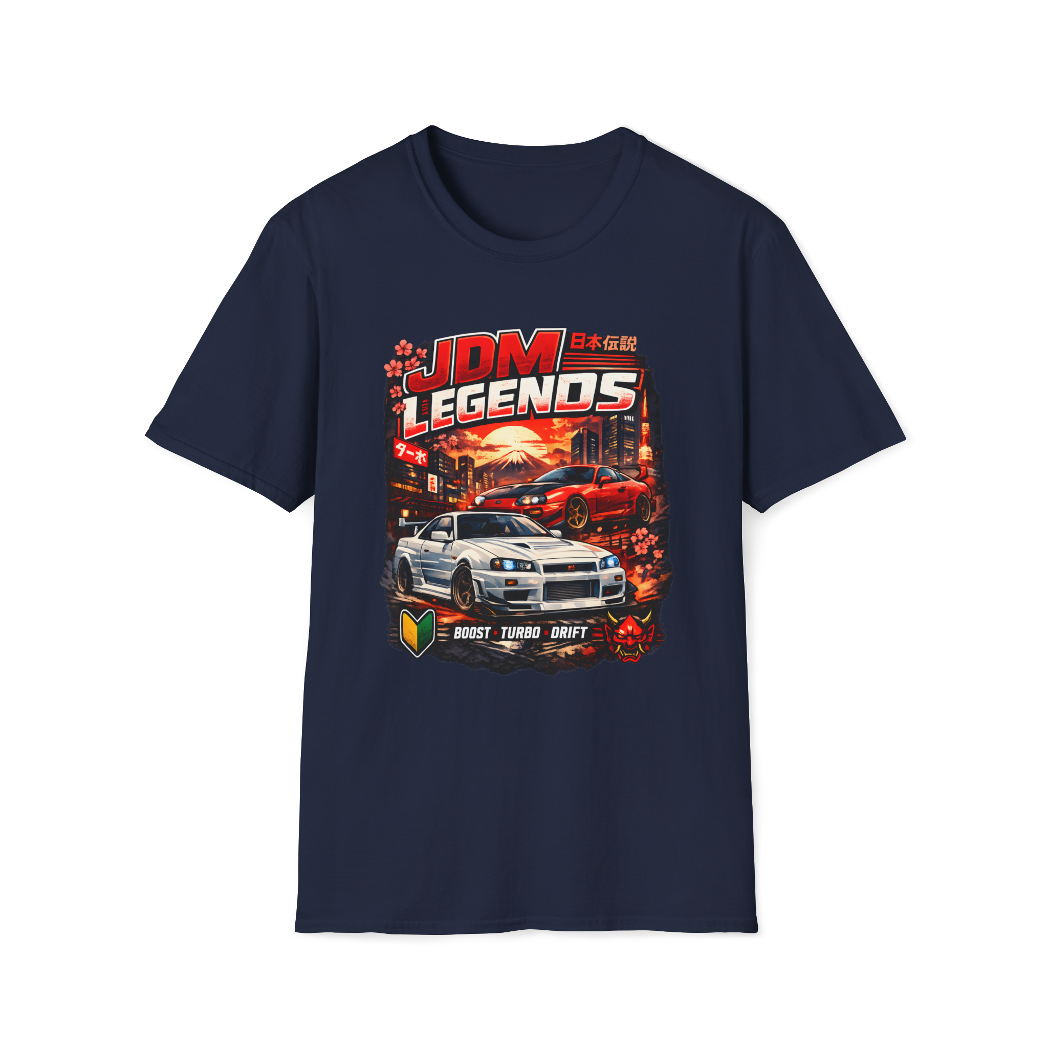 JDM Legends T-Shirt — Retro Sunset Skyline Street Racing Tee