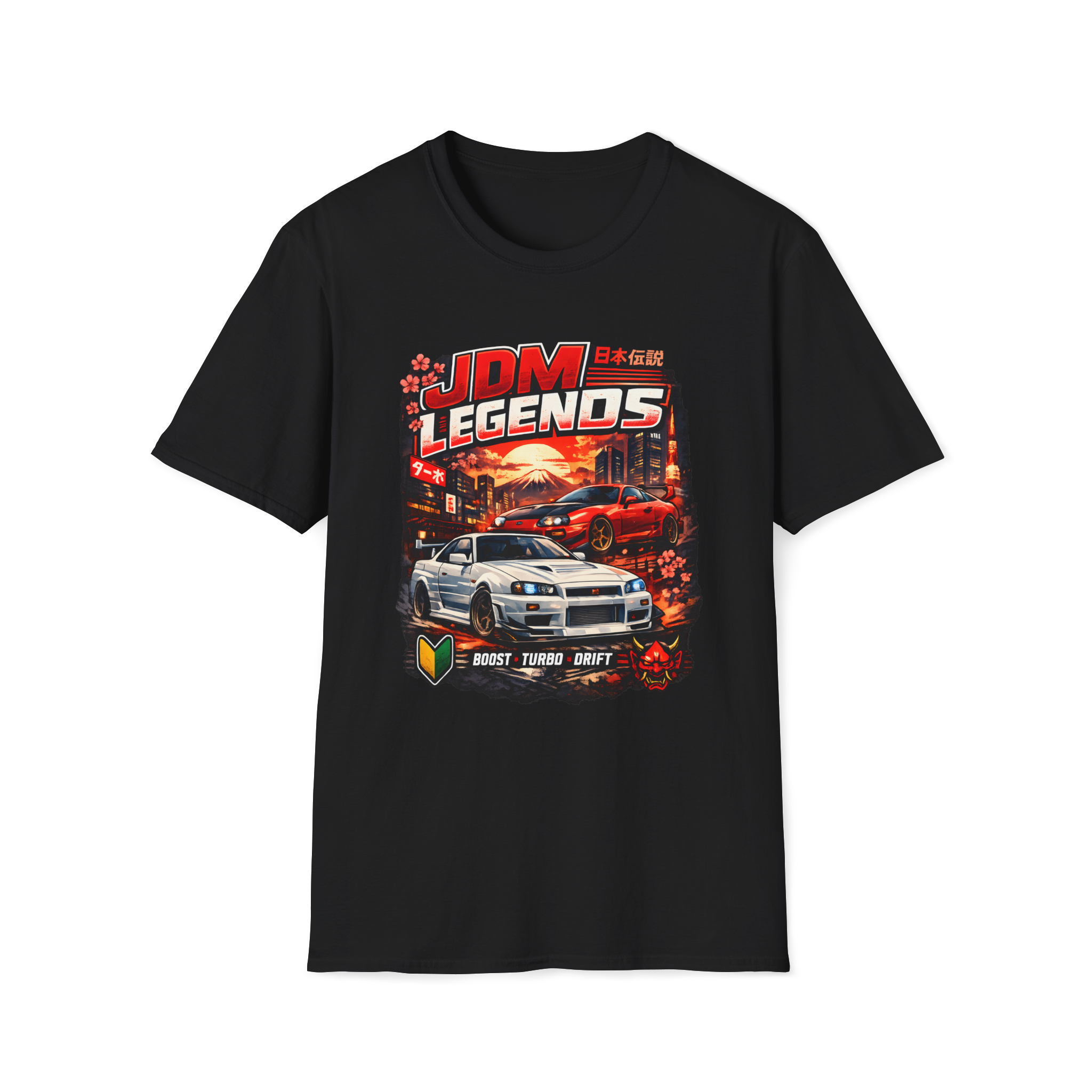 JDM Legends T-Shirt — Retro Sunset Skyline Street Racing Tee
