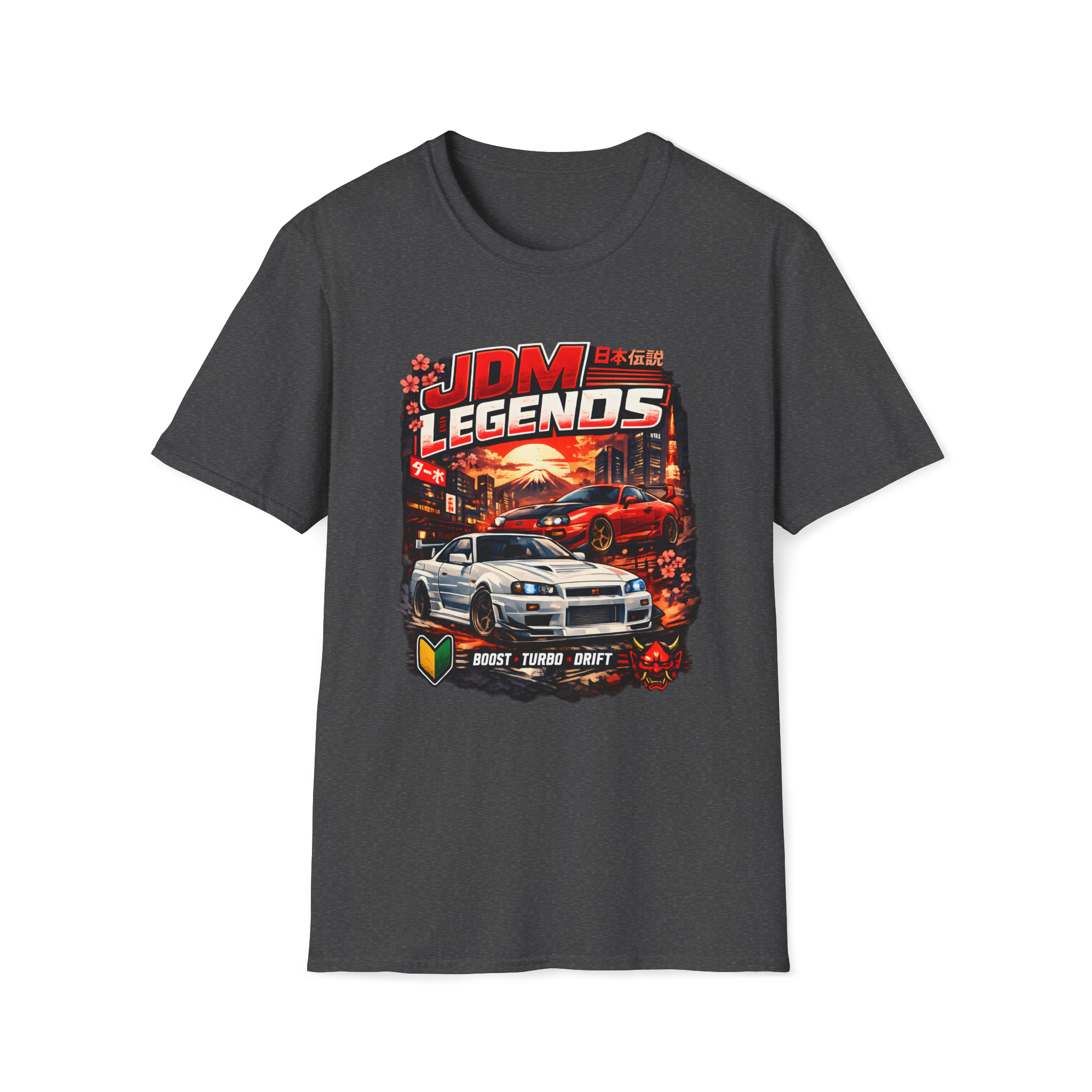 JDM Legends T-Shirt — Retro Sunset Skyline Street Racing Tee