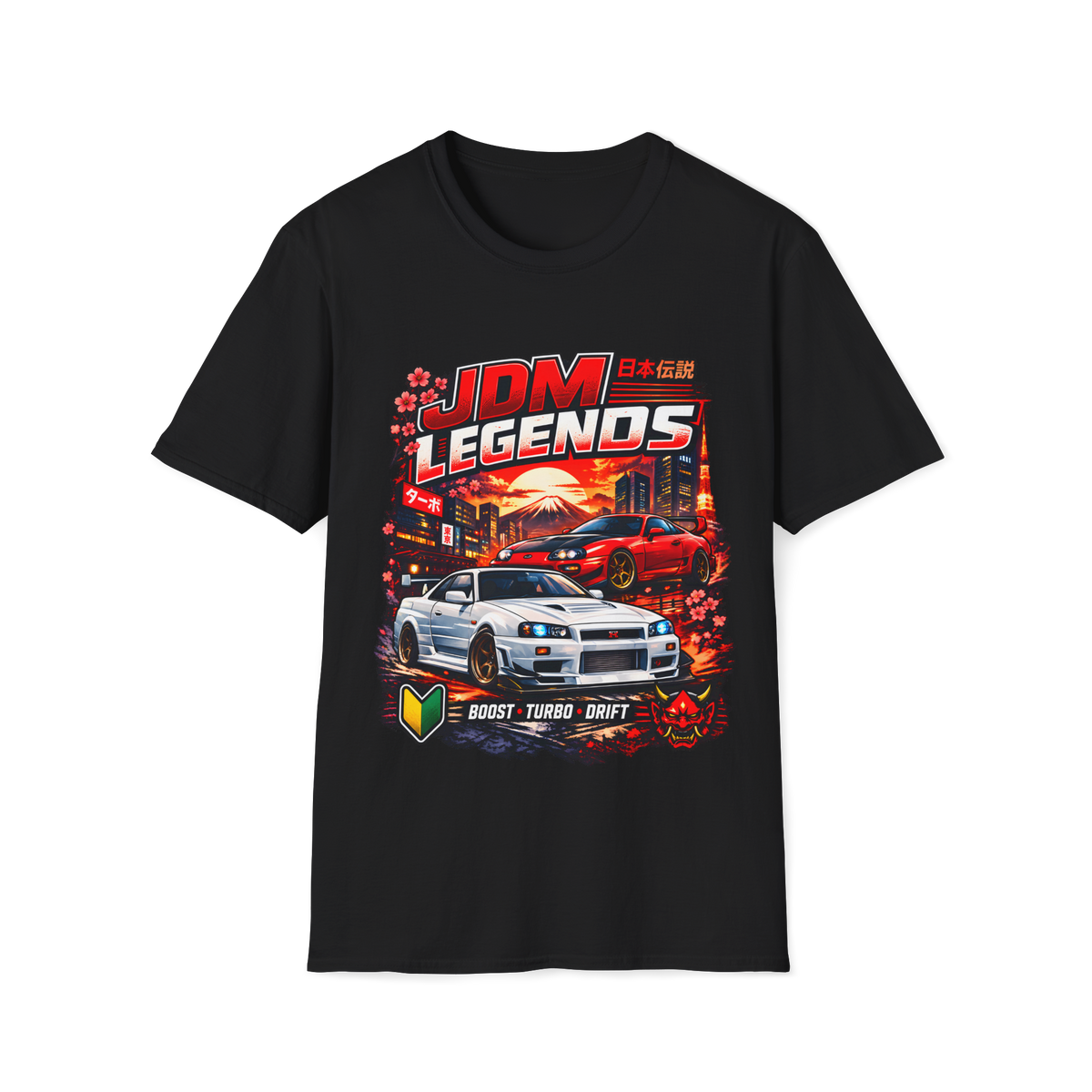 JDM Legends Car Tee — Retro Street Racing Graphic T-Shirt